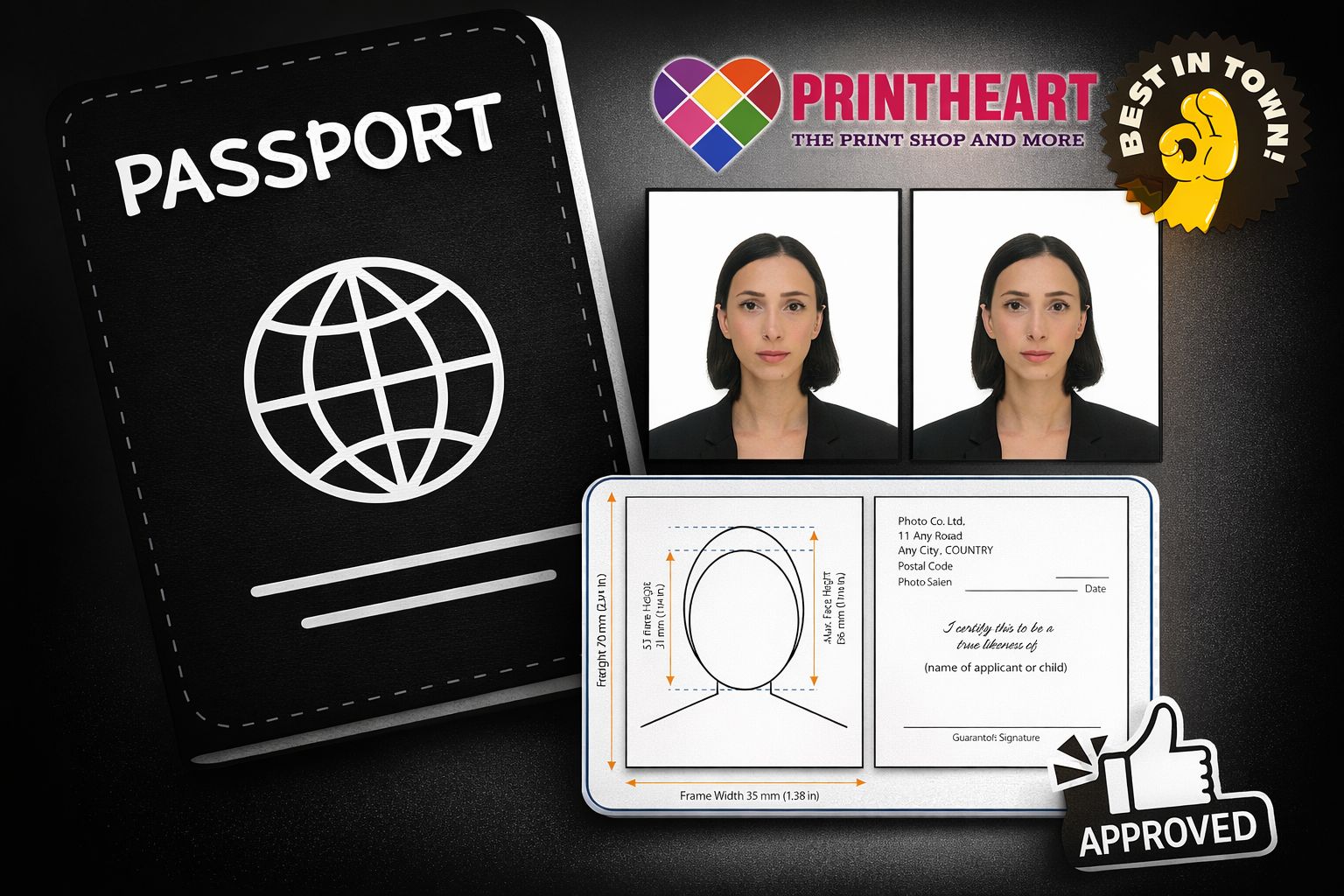 passport photo studio approved id photo printing